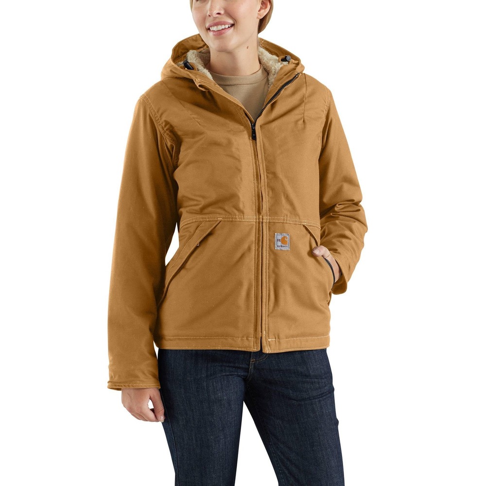 Carhartt FR Full Swing Quick Duck Jacket Sherpa Lined Brown Size XXL NWT